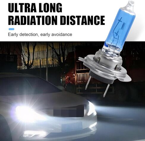 H11 Halogen Bulb 5000K Super White Light, 12V 100W High/Low Beam Fog Light Replacement, 1350LM Brightness, Long Life, Easy Installation, 2 Pack in Saudi Arabia