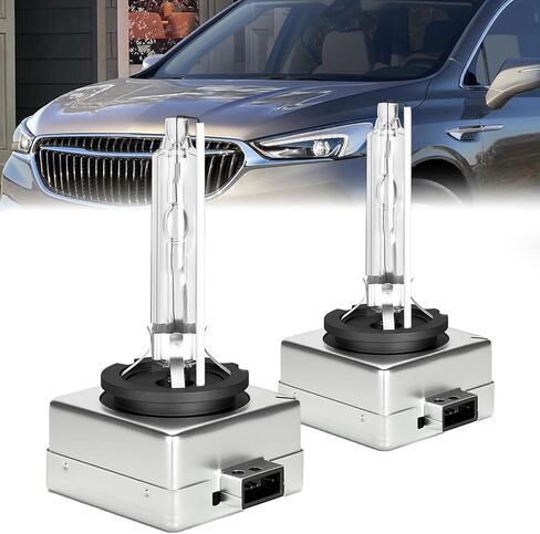 Compatible with Buick Envision 2016-2018 Headlight Bulbs,D3S High Low Beam Xenon HID lights,35W Xenon Headlamp,350% Brightness,6000K White,2 Pack in Saudi Arabia