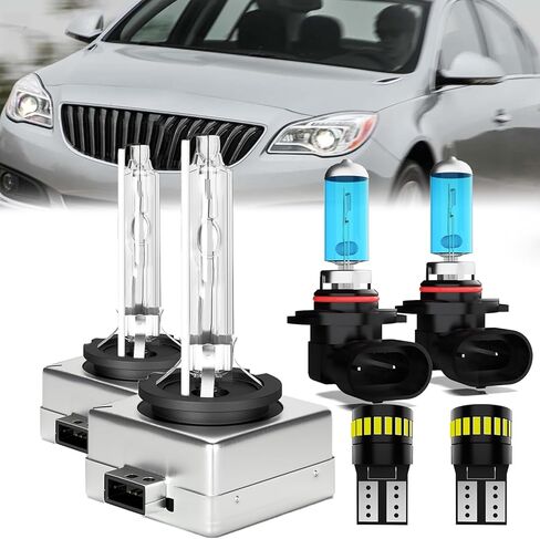 Compatible with Buick Envision 2016-2018 Headlight Bulbs,D3S High Low Beam Xenon HID lights,35W Xenon Headlamp,350% Brightness,6000K White,2 Pack in Saudi Arabia
