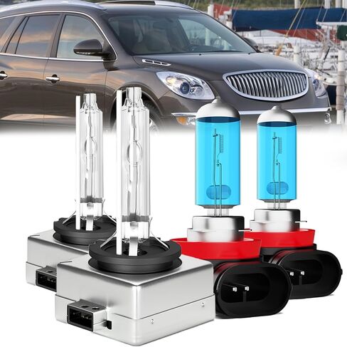 Compatible with Buick Envision 2016-2018 Headlight Bulbs,D3S High Low Beam Xenon HID lights,35W Xenon Headlamp,350% Brightness,6000K White,2 Pack in Saudi Arabia
