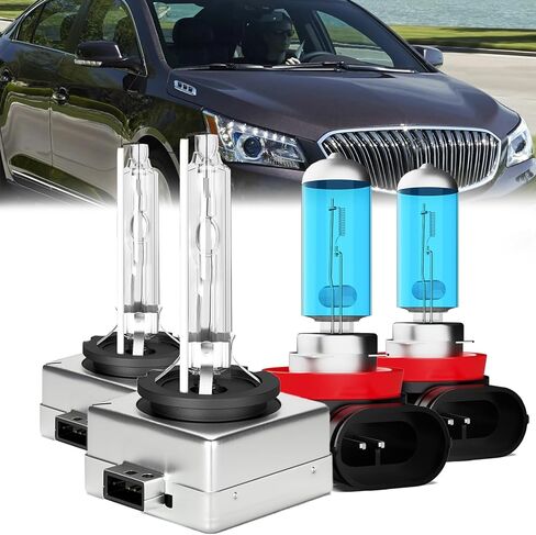 Compatible with Buick Envision 2016-2018 Headlight Bulbs,D3S High Low Beam Xenon HID lights,35W Xenon Headlamp,350% Brightness,6000K White,2 Pack in Saudi Arabia
