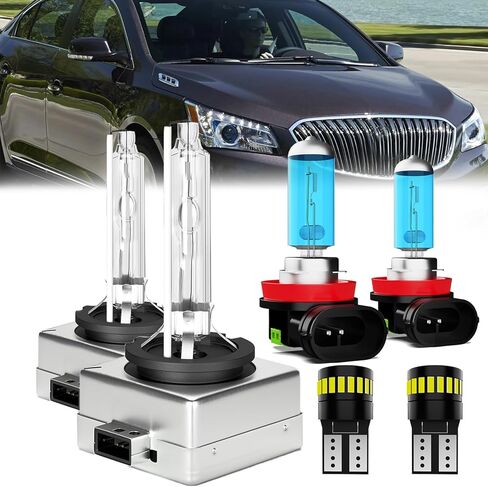 Compatible with Buick Envision 2016-2018 Headlight Bulbs,D3S High Low Beam Xenon HID lights,35W Xenon Headlamp,350% Brightness,6000K White,2 Pack in Saudi Arabia