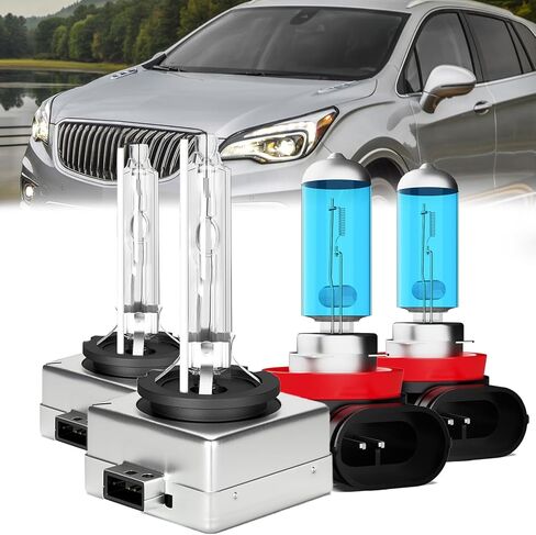 Compatible with Buick Envision 2016-2018 Headlight Bulbs,D3S High Low Beam Xenon HID lights,35W Xenon Headlamp,350% Brightness,6000K White,2 Pack in Saudi Arabia
