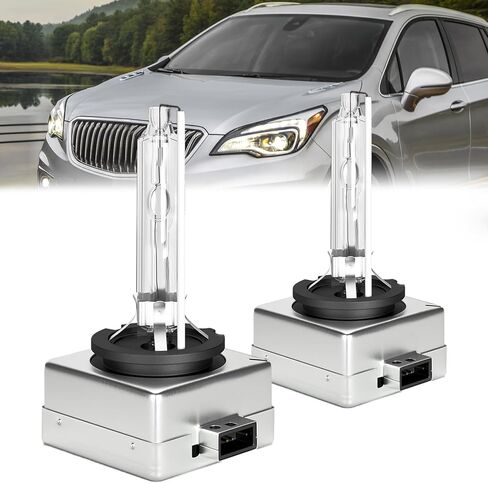 Compatible with Buick Envision 2016-2018 Headlight Bulbs,D3S High Low Beam Xenon HID lights,35W Xenon Headlamp,350% Brightness,6000K White,2 Pack in Saudi Arabia