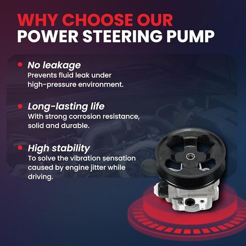 MOCA 21-5447 Power Steering Pump Fit for Toyota 2005-2015 Tacoma 4.0L, 2004-2005 RAV4 2.4L, for Lexus 2007-2009 RX350 3.5L in Saudi Arabia