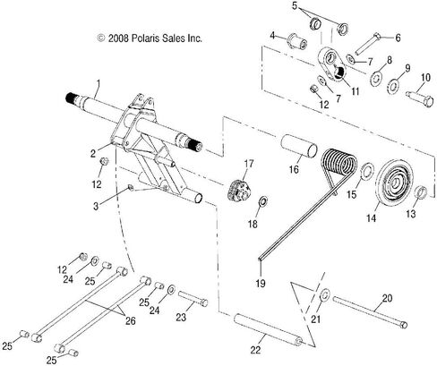Polaris Snowmobile Rod Shock, Genuine OEM Part 1541479-067, Qty 1 in Saudi Arabia