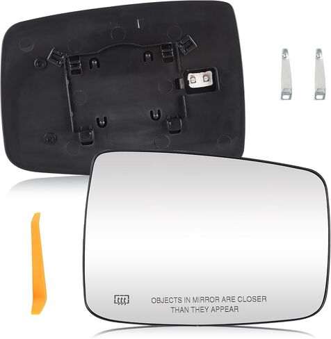 Passenger Right Side View Heated Mirror Glass with Backing Plate Compatible with 2010 Dodge Ram 1500 2500, 2011-2018 Ram 1500 2500, Replace for 68079363AA 68050299AA in Kuwait