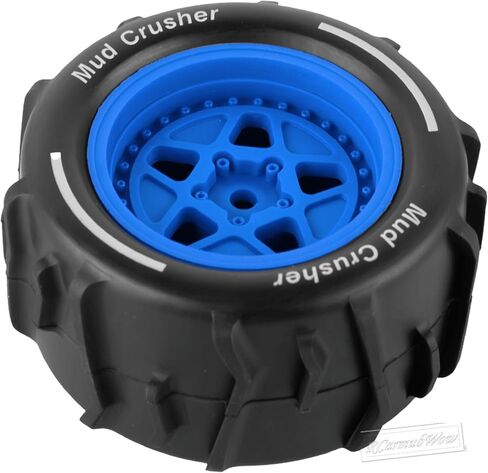 1/18 RC Tires for 1/18 Granite,Typhon RC Car,RC Monster Truck Tire Wheels and Tires All-Terrain Truck Tyres,Red in Saudi Arabia
