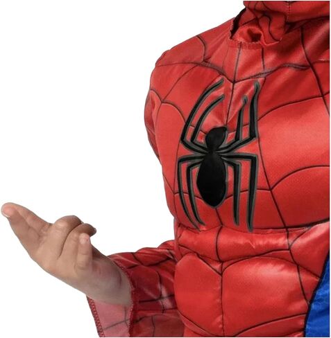 أزياء Jazwares SPIDER-MAN Marvel Boys Kids للجنسين للهالوين مع بذلة مبطنة وقناع من القماش in Saudi Arabia