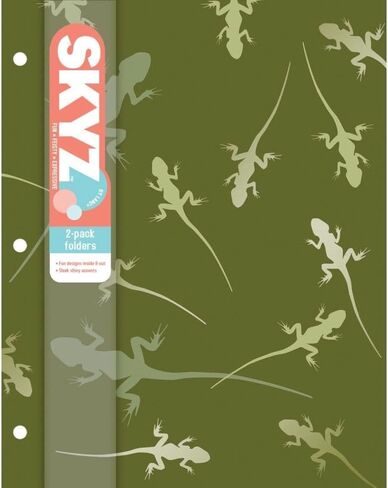 SKYZ by Lang Here Lizard، Lizard 2 حزمة مجلدات مع جيوب مقطوعة بالقالب (1100005) in Saudi Arabia