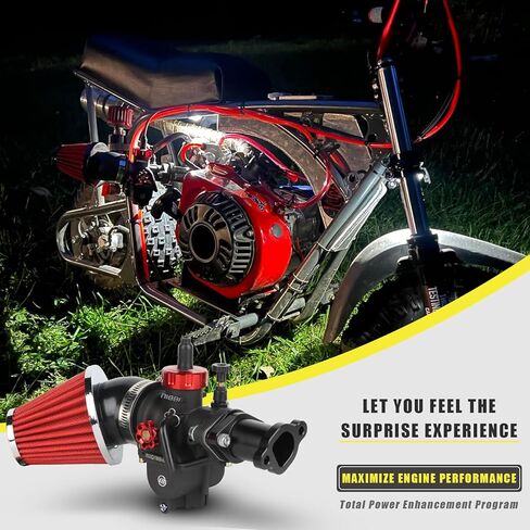 NIBBI Predator 212 Carburetor PE22FL Kit,212 Predator Performance Part Intake Pipe Inlet Manifold For Mini Bike 196cc/212cc/224cc Engine GX160 GX200 with Air Filters (Red) in Saudi Arabia