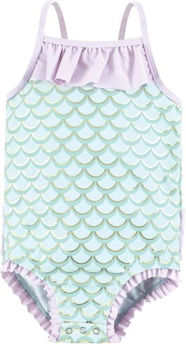 Hudson Baby Baby Girl's Toddler Swimsuit, Pink Flamingo, 6-9 Months in Kuwait