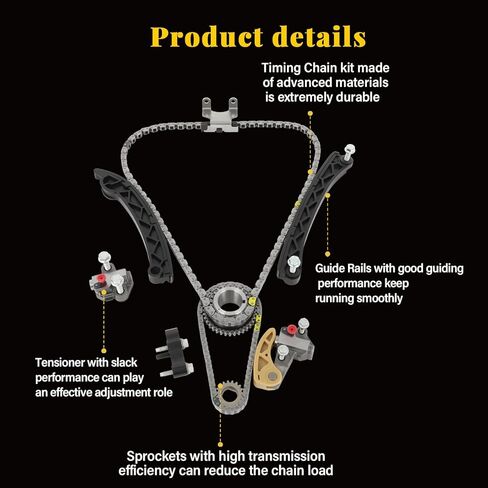 OCPTY Engine Timing Chain Kit Sets TK348 fits for for Buick Regal for Cadillac ATS CTS for Chevrolet Colorado Malibu Limited Impala Malibu for GMC Acadia Canyon 2.0L 2.5L in Saudi Arabia