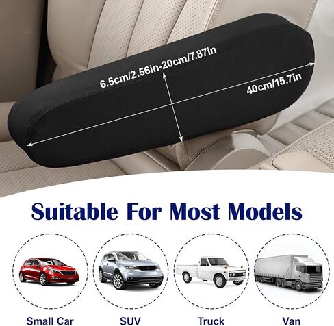 Yolev 4 Pcs Arm Rest Covers Armrest Covers Cloth Fabric Universal Size Car Front Seat for Car Armrest Protectors Replacement Fit for SUV Truck Cars Interior Accessories Black 2 Pairs in Saudi Arabia