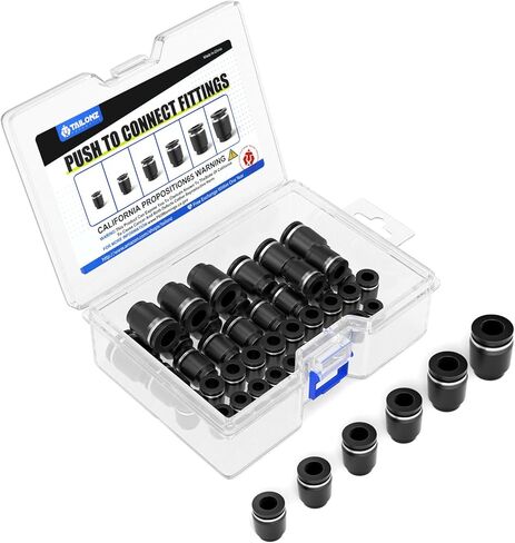 TAILONZ PNEUMATIC 1/4 inch Tube OD Plastic Push-in Connect Tubing Pneumatic Cap Plug Fitting PPF-1/4 (Pack of 10) in Saudi Arabia