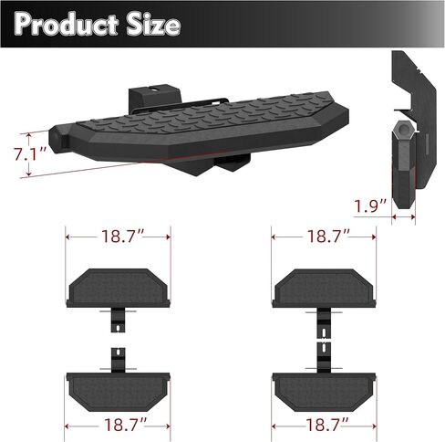 4PC Running Boards Compatible with 2018-2025 Jeep Wrangler JL 4-Door (Not Fit JK), 2020-2025 Jeep Gladiator JT, Heavy-Duty Carbon Steel, Non-Slip Crew Cab Side Steps, Support Up to 700 LBS in Saudi Arabia