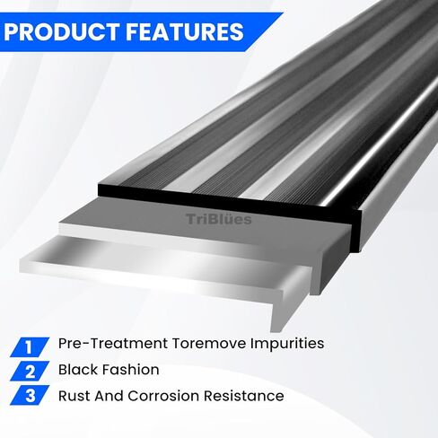 5-inch (Black Aluminum Powder Coated Flat Style) Running Boards Side Bars Side Steps Compatible with Toyota 4Runner 2010-2016 Trail & 2017-2024 TRD Off-Road & 2014-2024 SR5 in Saudi Arabia