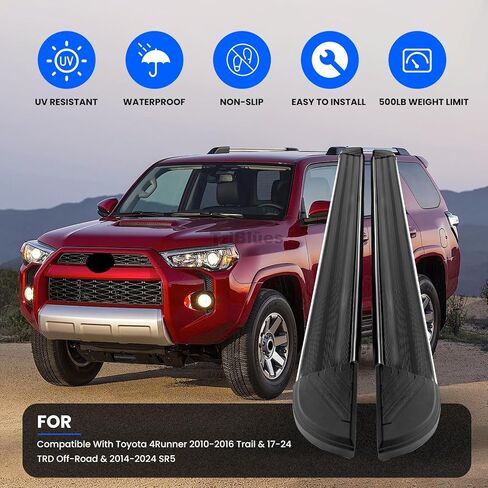 5-inch (Black Aluminum Powder Coated Flat Style) Running Boards Side Bars Side Steps Compatible with Toyota 4Runner 2010-2016 Trail & 2017-2024 TRD Off-Road & 2014-2024 SR5 in Saudi Arabia