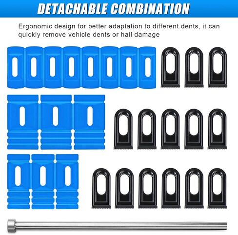 4Pcs Car Dent Repair Tools, Paintless Dent Repair Removal Tool, Heavy Duty Dent Puller Kit, Powerful Car Body Repair Tool, Glue Tabs Dent Remover Tool for Car Dent Repair (Blue) in Saudi Arabia