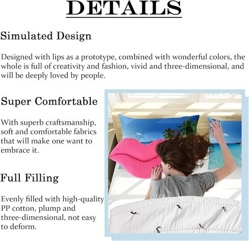 zhidiloveyou Lip Pillow Pink Plush Toy Smiley Face Pillow Soft Decorative Cushion, 23.6 inch in Saudi Arabia