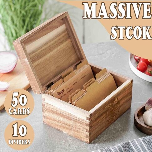 InnoBeta Christian/Christ/Religious Gifts Recipe Box, Gifts Recipe Card Holder Box with 50 4x6 inch Recipe Cards, 10 Dividers, Recipe Organizer with Cross in Saudi Arabia