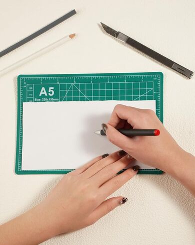 A5 Double-Sided Ruler Rack Cutting Mat - 5-Layer Green Rotary Craft Mat Rulers for Sewing, Quilting & Precision Cutting in Saudi Arabia