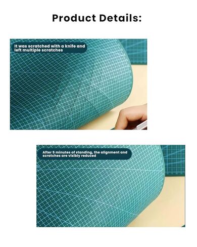 A5 Double-Sided Ruler Rack Cutting Mat - 5-Layer Green Rotary Craft Mat Rulers for Sewing, Quilting & Precision Cutting in Saudi Arabia