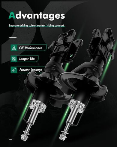 Shocks,SCITOO Front Gas Struts Shock Absorbers Fit for 2001 2002 2003 for Acura EL,2001 2002 2003 2004 2005 for Honda Civic 331008 71433 331009 71434 Set of 2 in Saudi Arabia