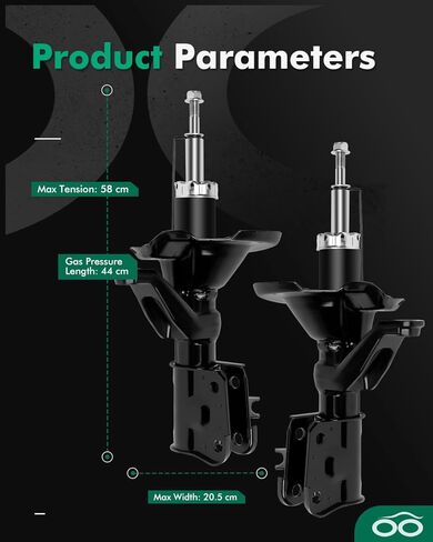 Shocks,SCITOO Front Gas Struts Shock Absorbers Fit for 2001 2002 2003 for Acura EL,2001 2002 2003 2004 2005 for Honda Civic 331008 71433 331009 71434 Set of 2 in Saudi Arabia