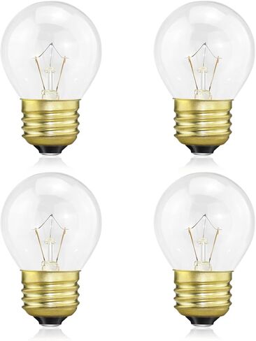 لمبة ضوء الفرن A15 40 واط، لمبة إضاءة متوهجة عالية الحرارة، جهاز مقاوم للفرن والموقد والثلاجة والميكروويف E26 قاعدة متوسطة، 6 عبوات in Kuwait