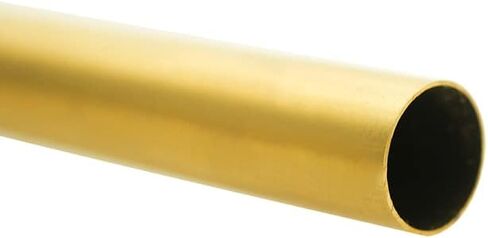 H62 1/2"(12.5mm) OD Brass Tube 0.5mm Wall × 300mm Length Brass Tubing Seamless Round Tubing, 1Pcs in Kuwait