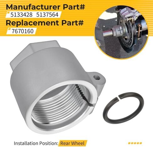 M MATI Axle Nut With Retaining Ring for Polaris Trail Blazer 250 330 2005-2006 2008-2010 Scrambler 500 4x4 Trail B-oss 330 2005-2010 5133428 5137564 7670160 in Saudi Arabia