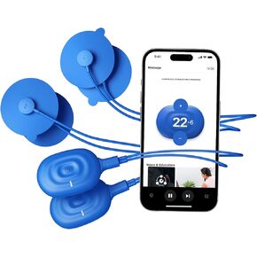 Therabody PowerDot 2.0 Uno, Stim TENS Unit for Pain Relief, Bluetooth Electrical Muscle Stimulation Device, 1 Smart Wireless NMES & TENS Pod for Muscle Pain, Period Cramp and Pain Relief, Red in Saudi Arabia