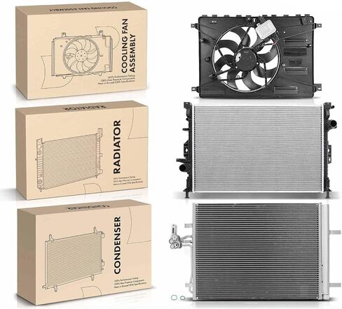 Replacement Parts for Radiator&AC Condenser&Cooling Fan Kit for Land Rover LR2 2008-2014 3.2L 2.0L Mod-AP88P-96450 in Saudi Arabia