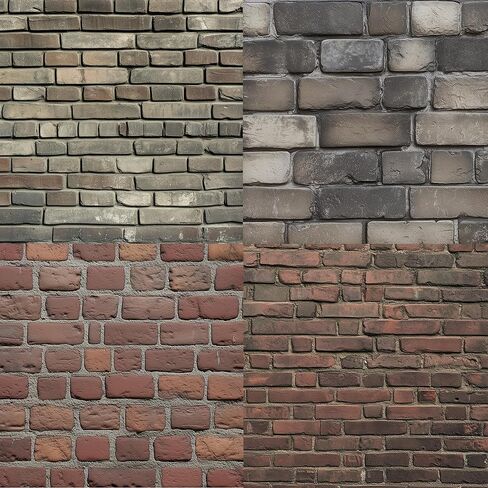 Retro Brick Walls 6×6" Scrapbook Papers Journaling Supplies Aesthetic Room Decor for Writing, Drawing, Travel Journal Art Craft, Diary Embellishment Supplies, 24Pcs in Saudi Arabia