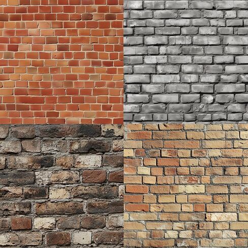 Retro Brick Walls 6×6" Scrapbook Papers Journaling Supplies Aesthetic Room Decor for Writing, Drawing, Travel Journal Art Craft, Diary Embellishment Supplies, 24Pcs in Saudi Arabia