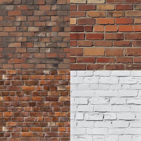 Retro Brick Walls 6×6" Scrapbook Papers Journaling Supplies Aesthetic Room Decor for Writing, Drawing, Travel Journal Art Craft, Diary Embellishment Supplies, 24Pcs in Saudi Arabia
