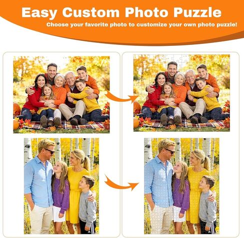 Custom Puzzle 1000 Pieces.Personalized Wood Puzzle from Your own Photos.Customized Picture Puzzle Gift for Christmas,Wedding,Family,Pet,Birthday in Saudi Arabia