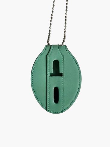 Turquoise Full Grain Leather Law Enforcement Oval Badge Holder with Belt Clip - Optional Use Around The Neck in Saudi Arabia
