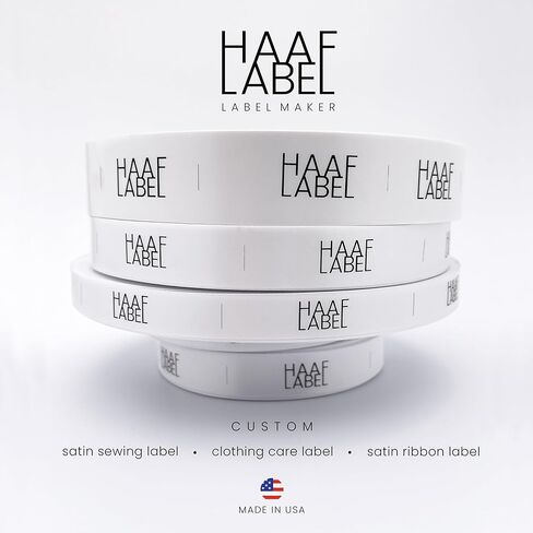 Custom Satin Sewing Labels – 5/8" x 2 1/2" (15mm x 60mm) (30) in Saudi Arabia