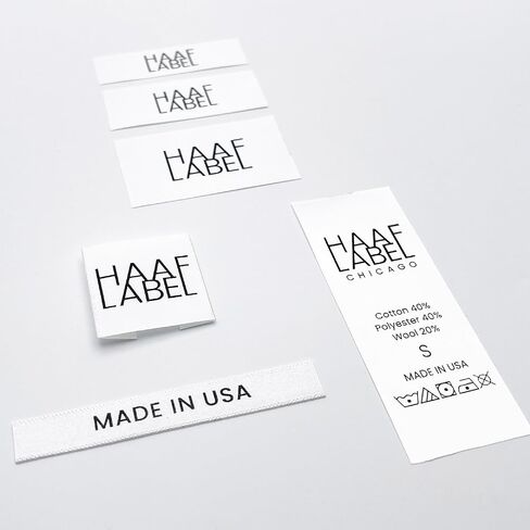 Custom Satin Sewing Labels – 5/8" x 2 1/2" (15mm x 60mm) (30) in Saudi Arabia