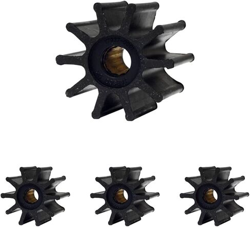 Jabsco 17937-0001-P, Neoprene, Drive Type 7, 10 Blade, 2-9/16 Diameter, 2 Width, 5/8 Shaft, Brass Insert in Saudi Arabia