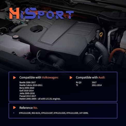 مجموعة مبيت منظم الحرارة HiSport 902-6131 متوافقة مع فولكس فاجن بيتل كابريو، بورا، جولف، جيتا، باسات، أرنب، بديل لأودي RS Q3، TT، 07K121132F، 07K121132G in Saudi Arabia