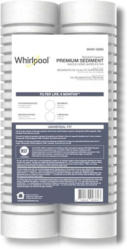 فلتر بديل لترشيح المنزل بالكامل ذو سعة قياسية WHIRLPOOL (عبوتان) WHKF-GD05 (قد تختلف العبوة) in Kuwait