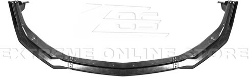 Replacement for 2024-Present Ford Mustang S650 Models | GTV Style ABS Plastic - Painted Glossy Black Add-On Front Bumper Lip Chin Spoiler Splitter Extension FLIP-1262-V2-ABS in Saudi Arabia