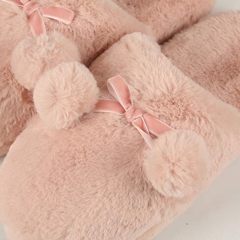 Fuzzy Heel Cover Alpaca Slippers Cute Plush Animal Alpaca Slippers for Women Rainbow in Saudi Arabia