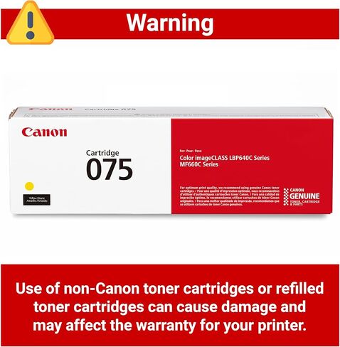 Canon Genuine 075 Yellow Toner Cartridge Compatible with MF660 Series and LBP640 Series Laser Printers in Saudi Arabia