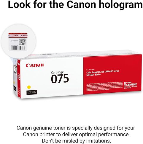 Canon Genuine 075 Yellow Toner Cartridge Compatible with MF660 Series and LBP640 Series Laser Printers in Saudi Arabia