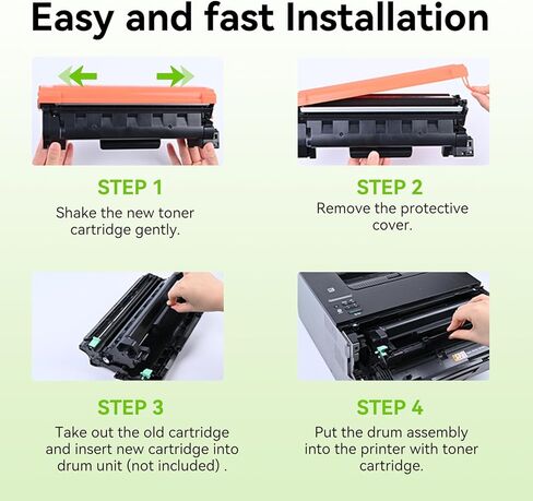 خرطوشة حبر بديلة متوافقة لطابعة Brother TN760 TN-760 TN730/760 TN-730 MFC-L2710DW MFC-L2750DW HL-L2395DW HL-L2370DW DCP-L2550DW HL-L2390DW HL-L2350DW باللون الأسود، 4 عبوات in Kuwait