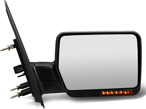 Auto Dynasty Driver Left Side Rear View Mirror - Manuel Adjust - with LED Turn Signal - Non-Heated Glass - Compatible with Ford F150 2004-2014 in Saudi Arabia
